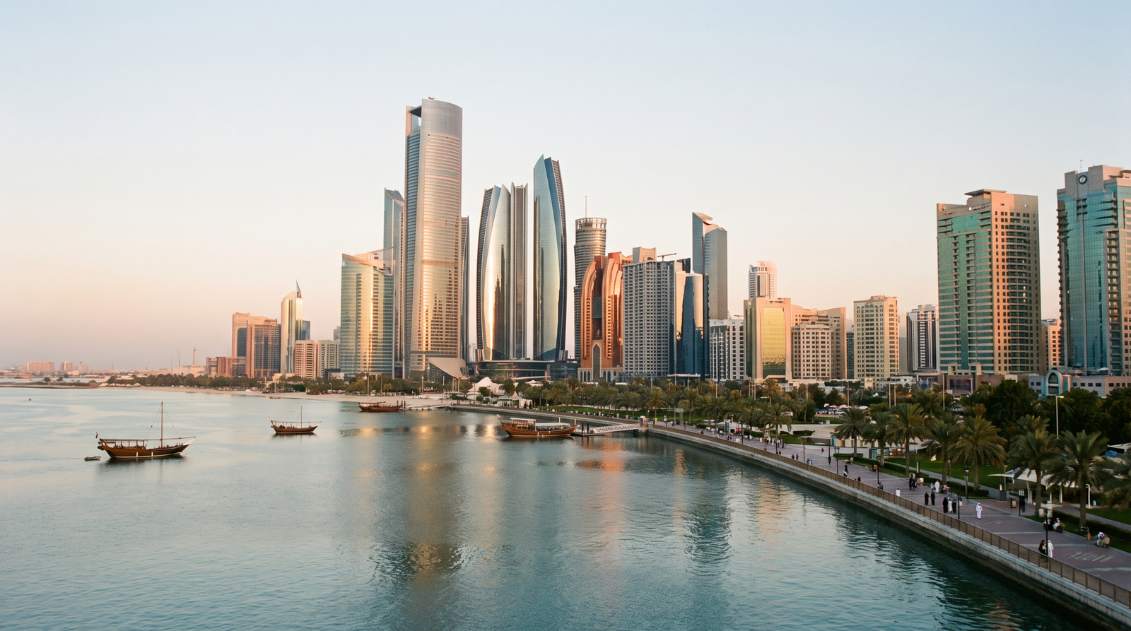 Abu Dhabi corniche skyline