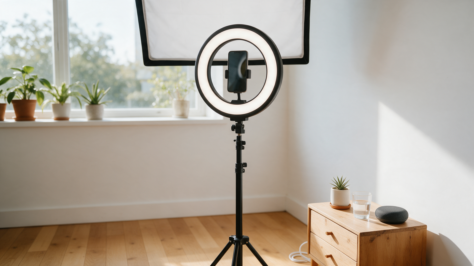 Smartphone on tripod representing content creator sponsorship disclosure requirements