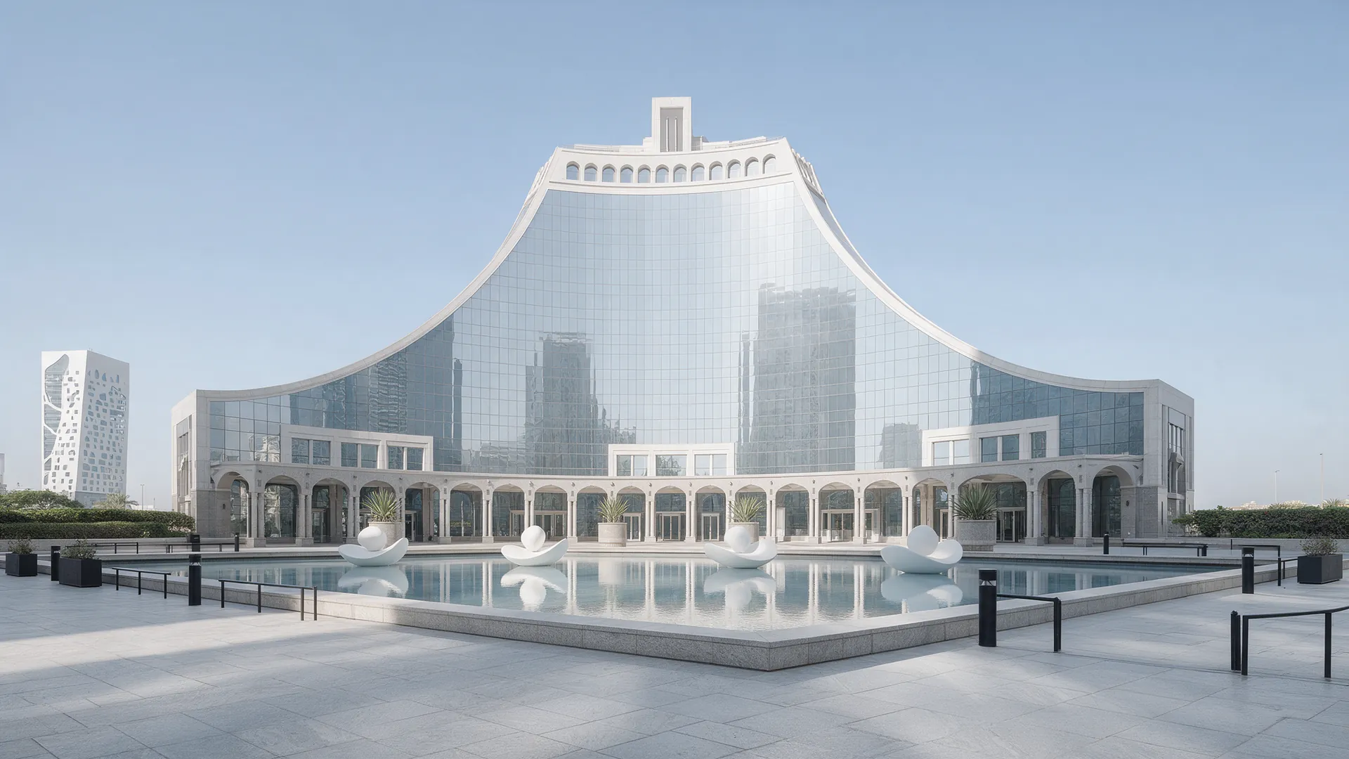 DIFC Gate building courtyard with modern glass architecture