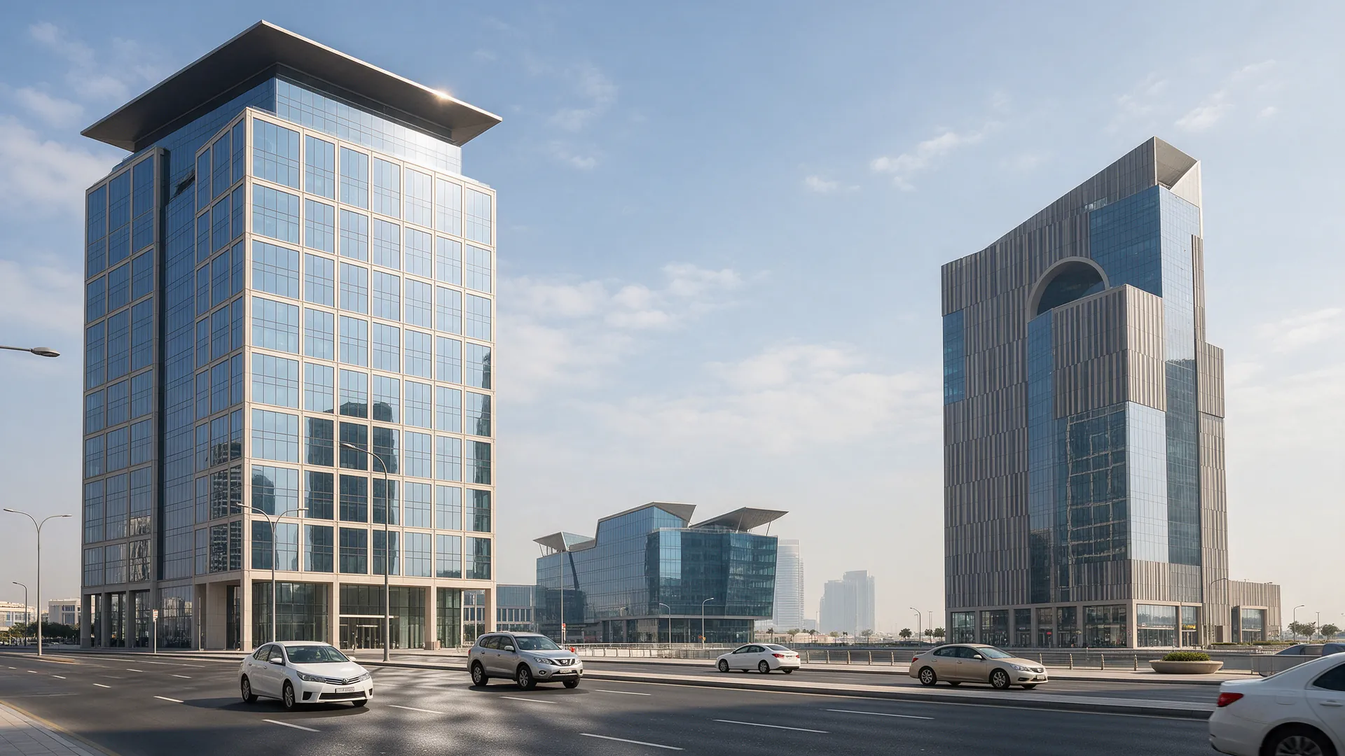 ADGM Al Maryah Island financial district street view