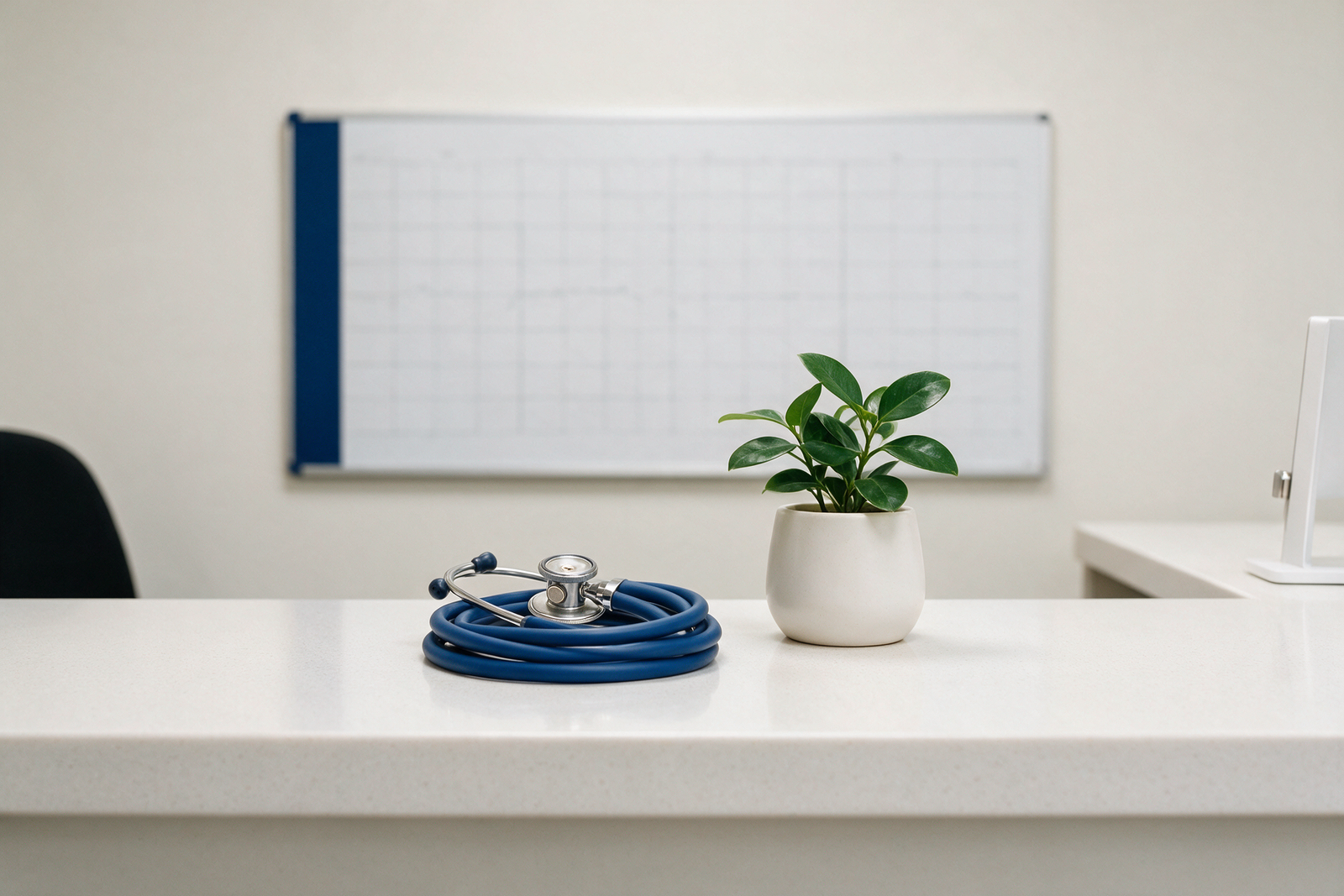 Stethoscope at medical reception representing nationwide employer health insurance coverage