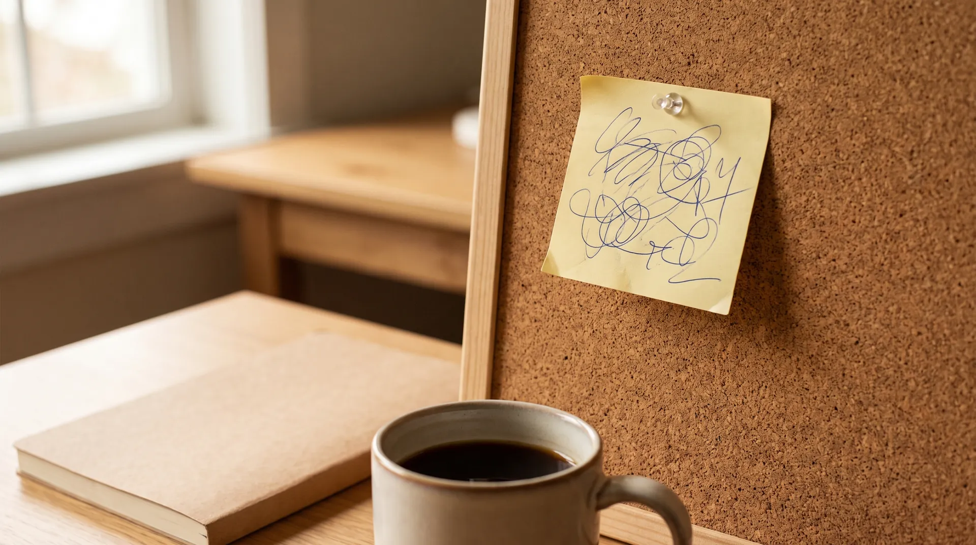 Tax registration deadline reminder note pinned above a desk