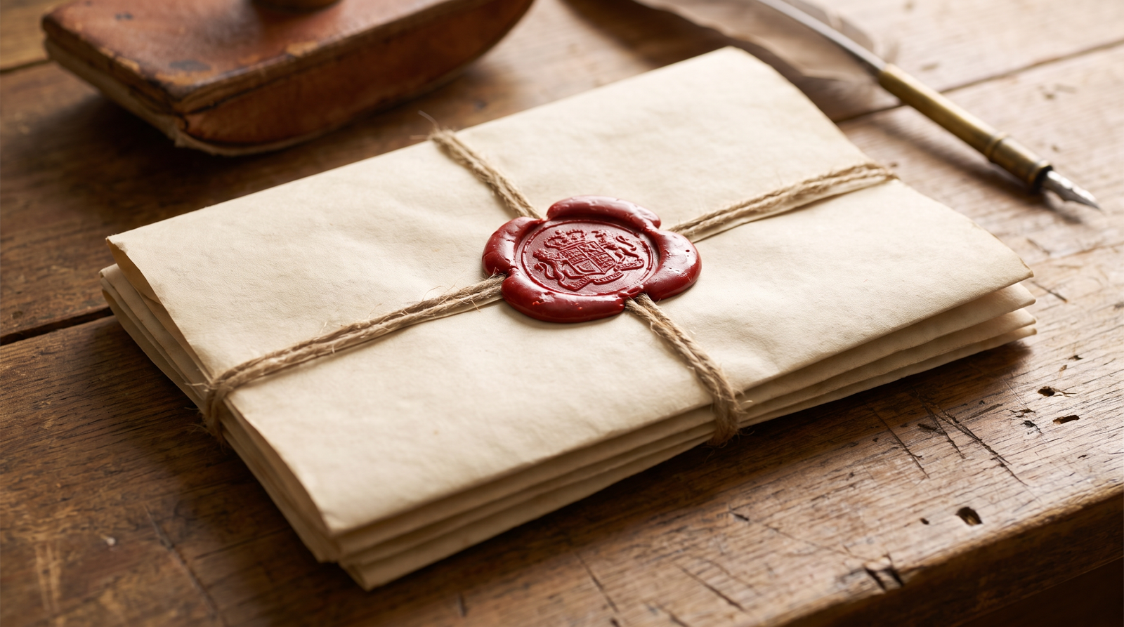 Sealed documents representing a bank clearance letter
