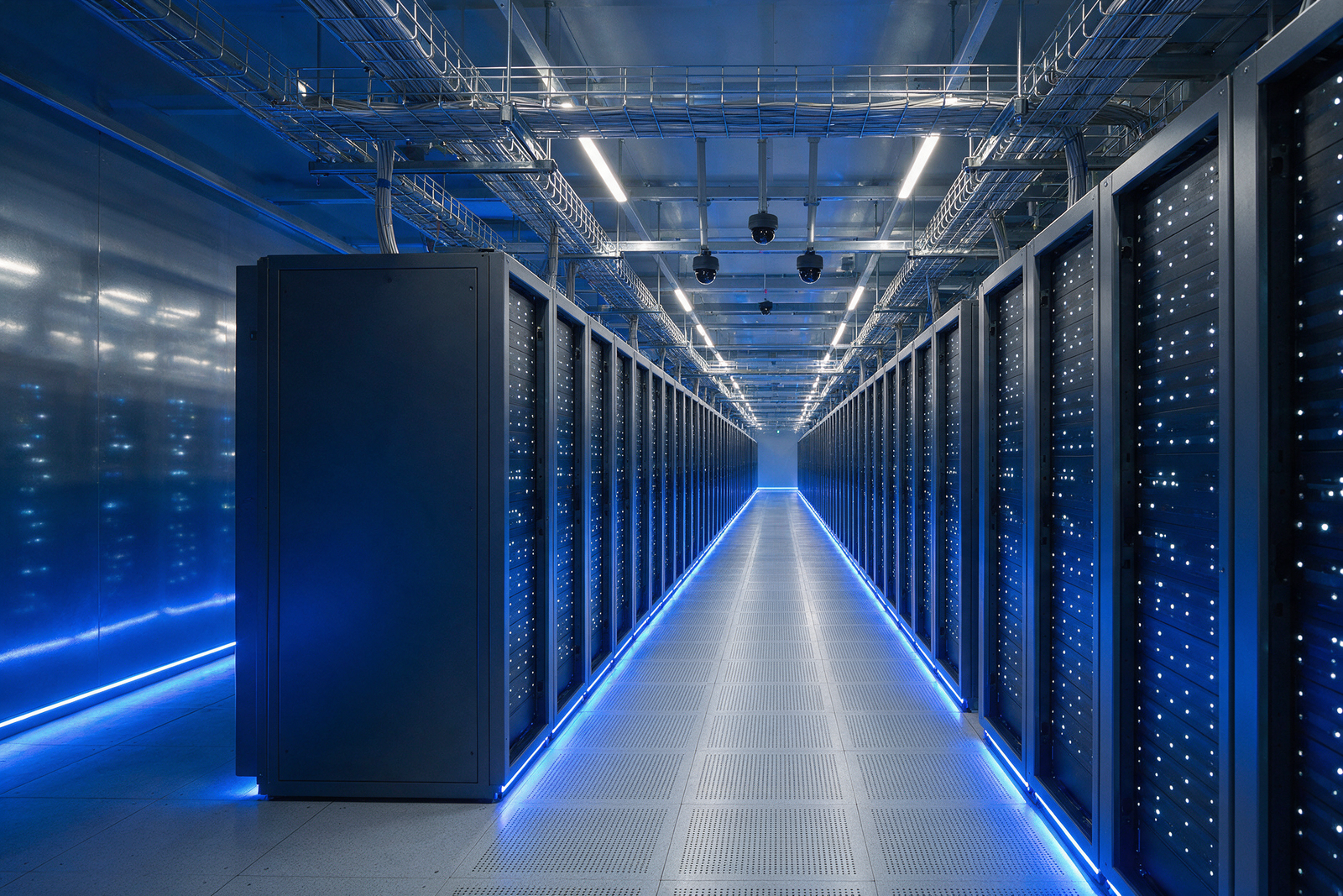 Data center corridor representing the secure Peppol-based exchange network